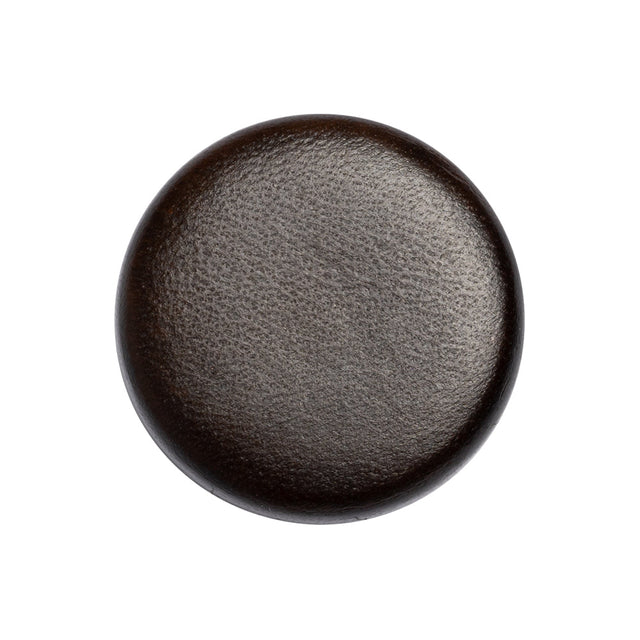 Italian Brown Flat Top Leather Shank Back Button - 40L/25.5mm