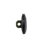 Italian Dark Olive Geometric Engraved Shank Back Plastic Button - 28L/18mm