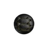 Italian Dark Olive Geometric Engraved Shank Back Plastic Button - 28L/18mm