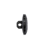 Italian Black Geometric Engraved Shank Back Plastic Button - 28L/18mm