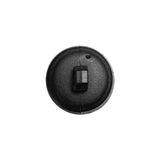 Italian Black Geometric Engraved Shank Back Plastic Button - 28L/18mm