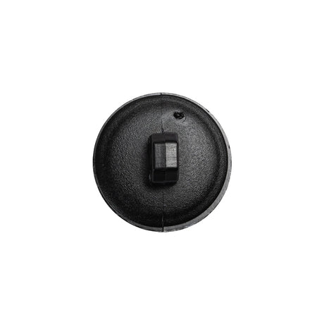 Italian Black Geometric Engraved Shank Back Plastic Button - 28L/18mm
