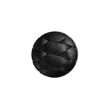 Italian Black Geometric Engraved Shank Back Plastic Button - 28L/18mm