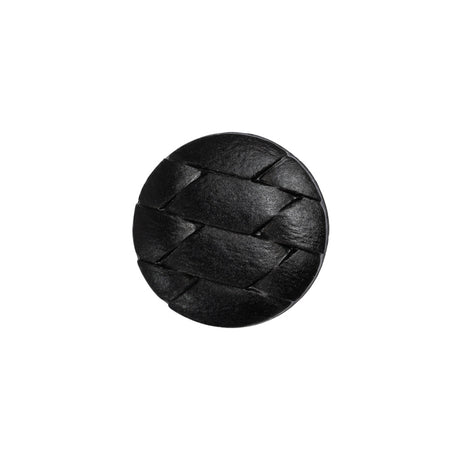 Italian Black Geometric Engraved Shank Back Plastic Button - 28L/18mm