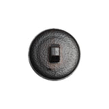 Italian Brown Geometric Engraved Shank Back Plastic Button - 32L/20mm