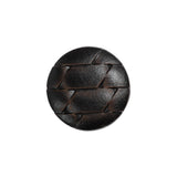 Italian Brown Geometric Engraved Shank Back Plastic Button - 32L/20mm