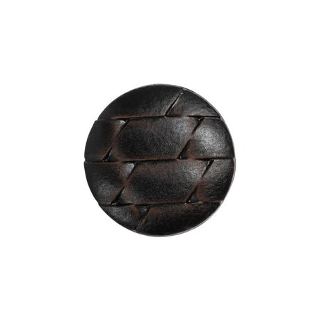 Italian Brown Geometric Engraved Shank Back Plastic Button - 32L/20mm