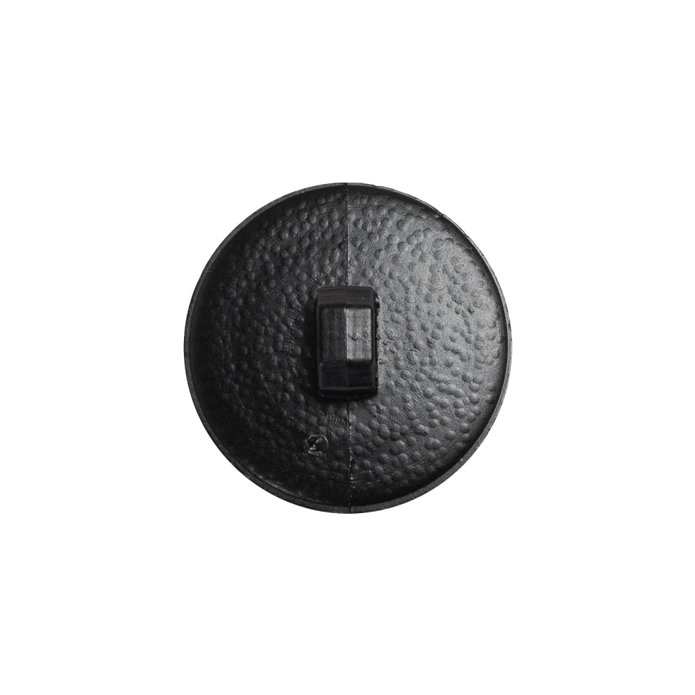 Italian Black Geometric Engraved Shank Back Plastic Button - 32L/20mm