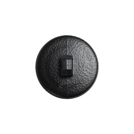 Italian Black Geometric Engraved Shank Back Plastic Button - 32L/20mm