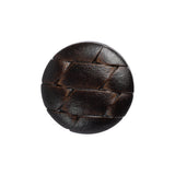 Italian Brown Geometric Engraved Shank Back Plastic Button - 36L/23mm