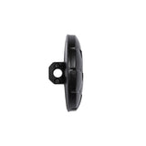 Italian Black Geometric Engraved Shank Back Plastic Button - 36L/23mm