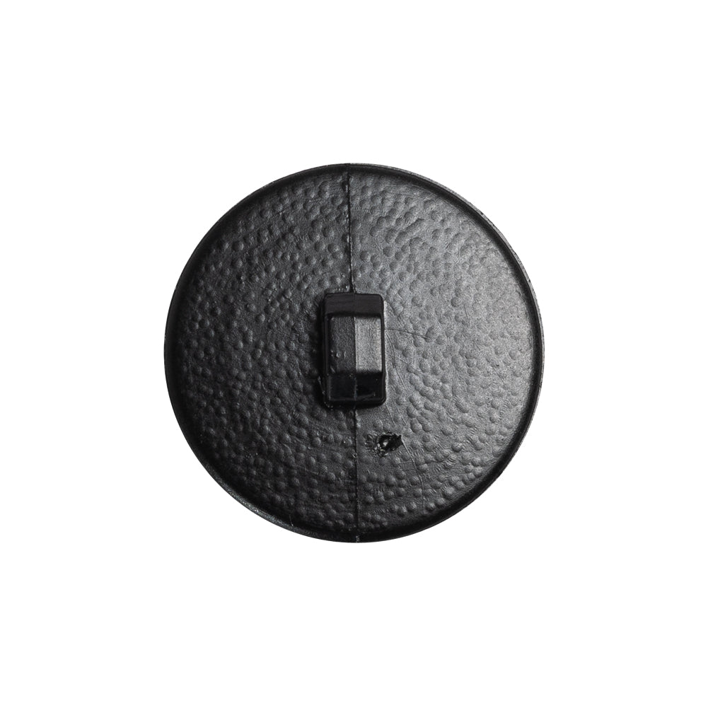Italian Black Geometric Engraved Shank Back Plastic Button - 36L/23mm