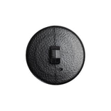 Italian Black Geometric Engraved Shank Back Plastic Button - 36L/23mm
