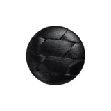 Italian Black Geometric Engraved Shank Back Plastic Button - 36L/23mm