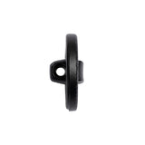 Black Leather Look Plastic Shank Back Button - 36L/23mm