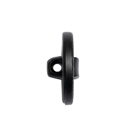 Black Leather Look Plastic Shank Back Button - 36L/23mm