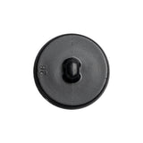 Black Leather Look Plastic Shank Back Button - 36L/23mm