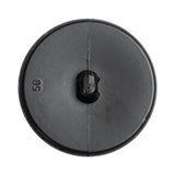 Black Leather-Look Knot Etched Domed Plastic Shank-Back Button - 50L/32mm