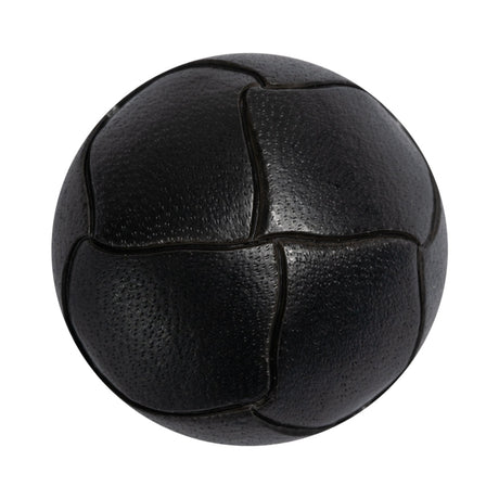 Black Leather-Look Knot Etched Domed Plastic Shank-Back Button - 50L/32mm
