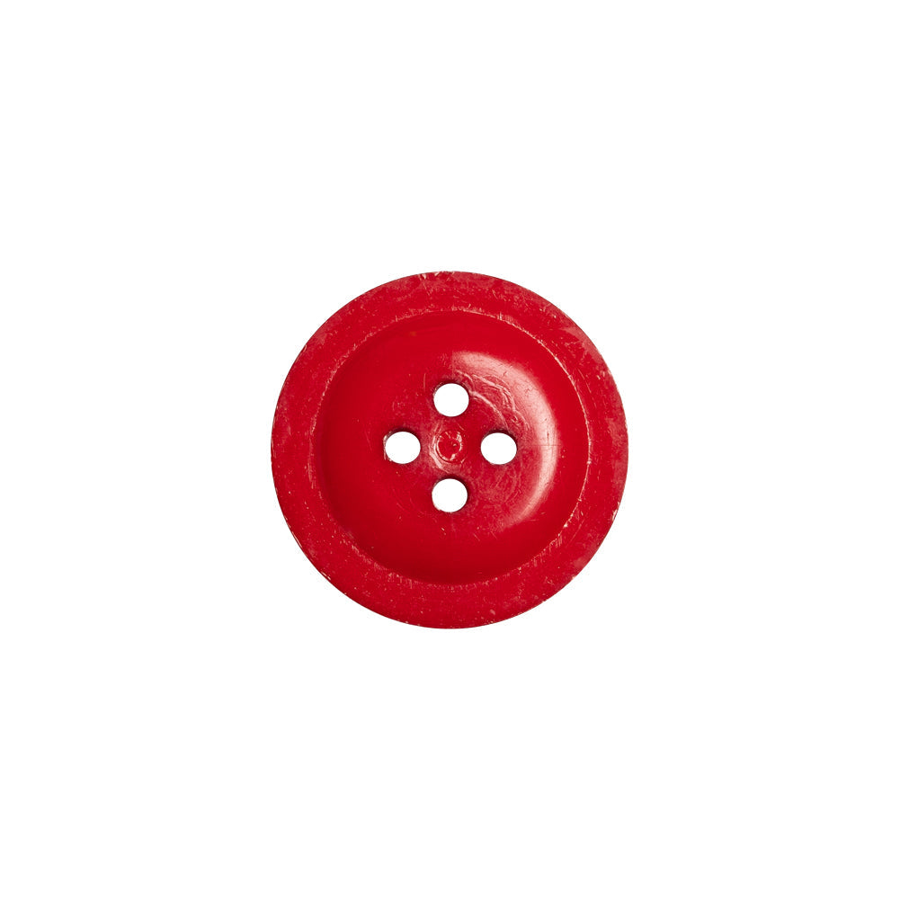 Red Anchor Plastic 4-Hole Button - 24L/15mm