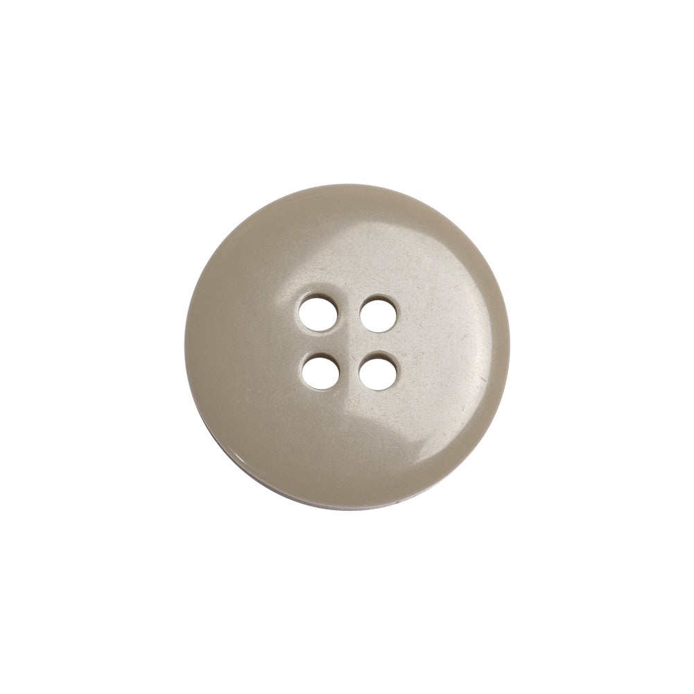 Famous NYC Designer Greige Rolled Rim Plastic 4-Hole Button - 32L/20mm
