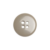 Famous NYC Designer Greige Rolled Rim Plastic 4-Hole Button - 32L/20mm