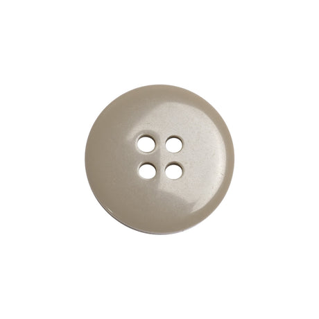 Famous NYC Designer Greige Rolled Rim Plastic 4-Hole Button - 32L/20mm
