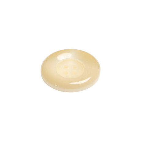 Ivory Rolled Rim Plastic 4-Hole Button - 28L/18mm