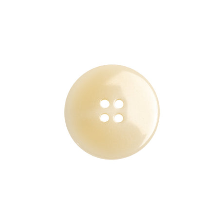 Ivory Rolled Rim Plastic 4-Hole Button - 28L/18mm