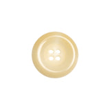 Ivory Rolled Rim Plastic 4-Hole Button - 28L/18mm