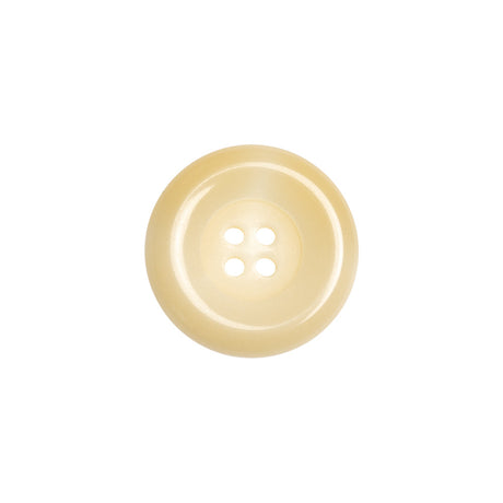 Ivory Rolled Rim Plastic 4-Hole Button - 28L/18mm