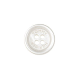 Tommy Hilfiger White Plastic 4-Hole Button - 24L/15mm