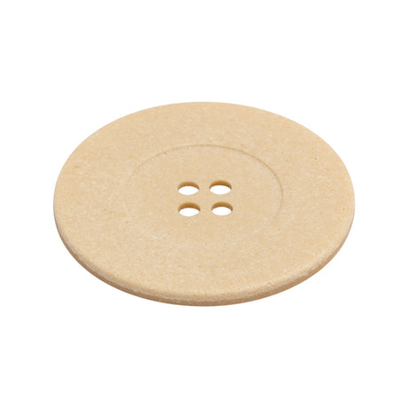 Beige Speckled Wide Rim Plastic 4-Hole Button - 45L/29mm