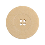 Beige Speckled Wide Rim Plastic 4-Hole Button - 45L/29mm