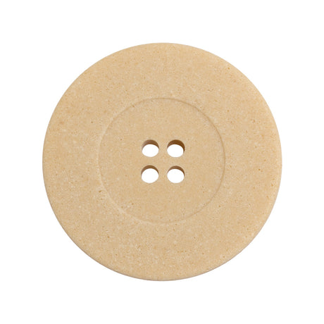 Beige Speckled Wide Rim Plastic 4-Hole Button - 45L/29mm