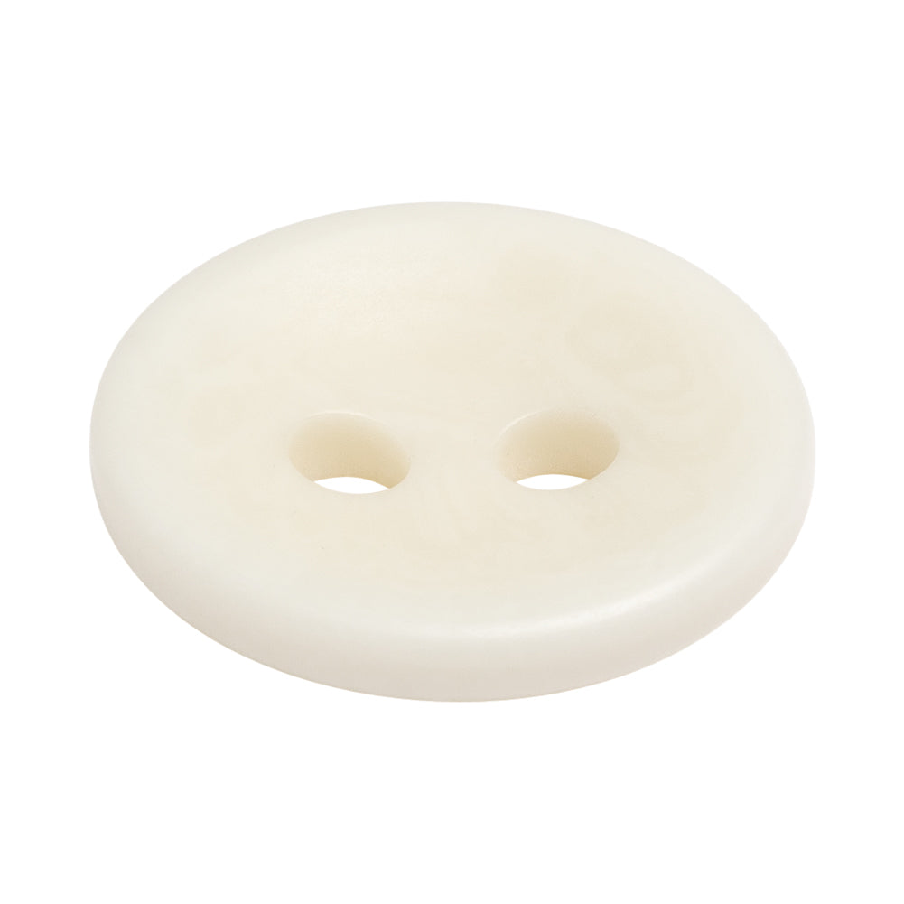 White Saucer Shaped Plastic 2-Hole Button - 55L/35mm