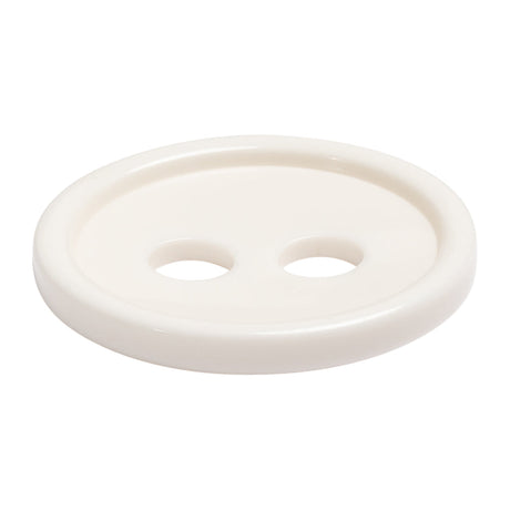 White Plastic 2-Hole Button - 60L/38mm