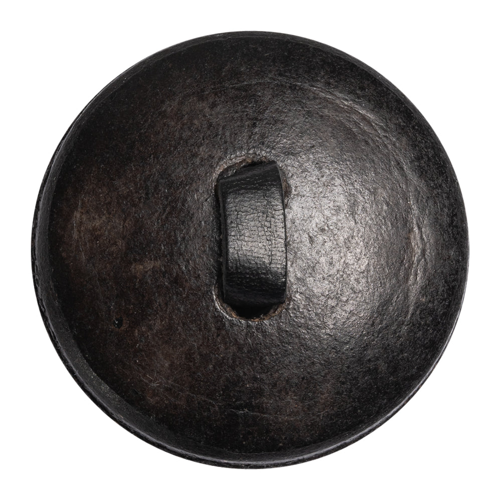 Black Knotted Leather Button - 60L/38mm