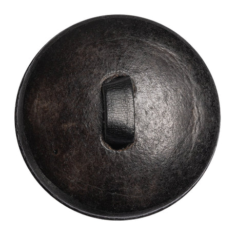 Black Knotted Leather Button - 60L/38mm