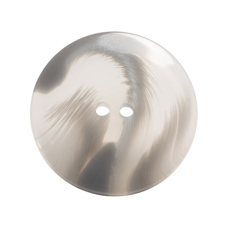 Gray and Clear Swirled Saucer Shaped Plastic 2-Hole Button - 44L/28mm