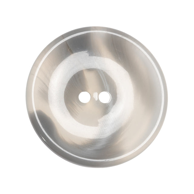 Gray and Clear Swirled Saucer Shaped Plastic 2-Hole Button - 44L/28mm