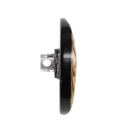 Black, Ivory and Brown Marbled Plastic Shank Back Button - 45L/29mm