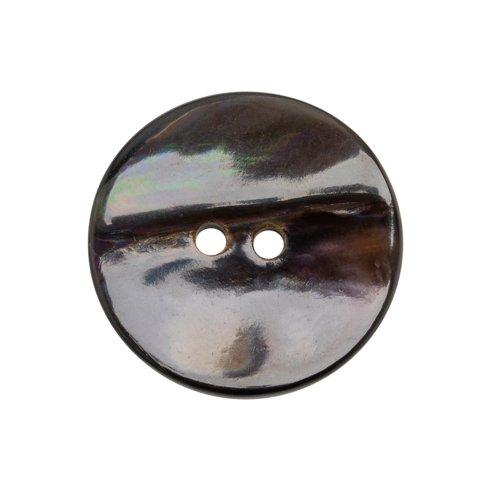 Iridescent Brown Organic Shell 2-Hole Button - 40L/25.5mm