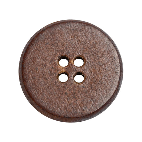 Red Brown Leather 4-Hole Button - 44L/28mm