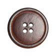Red Brown Leather 4-Hole Button - 44L/28mm