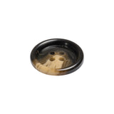 Black and Ivory Swirled Plastic 4-Hole Button - 32L/20mm