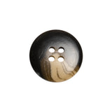 Black and Ivory Swirled Plastic 4-Hole Button - 32L/20mm