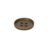 Taupe Square Holes 4-Hole Plastic Button - 28L/18mm