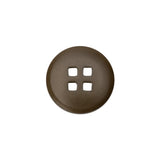 Taupe Square Holes 4-Hole Plastic Button - 28L/18mm