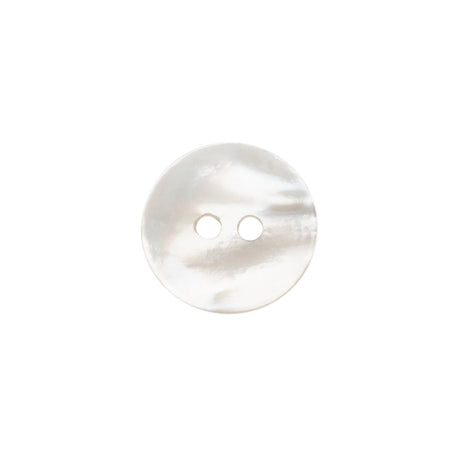 White Iridescent Fisheye 2-Hole Mother of Pearl Button - 24L/15mm
